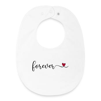 Pour toujours - Bavoir bébé bio - blanc - Devant