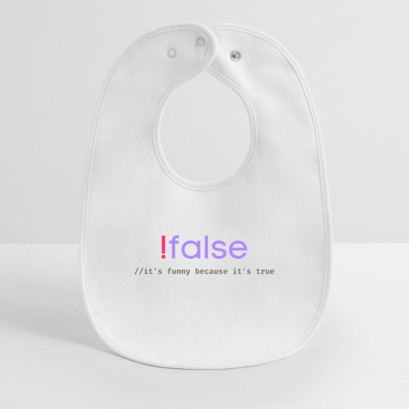Ifalse Funny Coder Programming Pun Baby Organic Bib