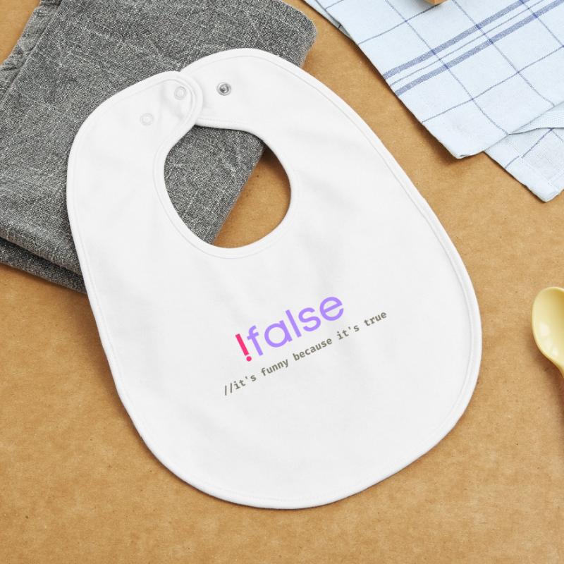 Ifalse Funny Coder Programming Pun Baby Organic Bib