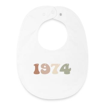 1974 - Baby Organic Bib - white - Front