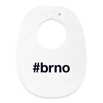 BRNO Hashtag Czech Tschechien - Baby Organic Lätzchen - Weiß - Vorne