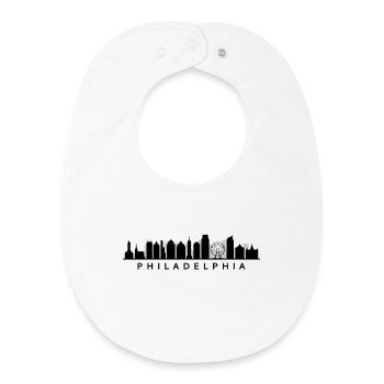 Philadelphia Skyline - Bavoir bébé bio - blanc - Devant