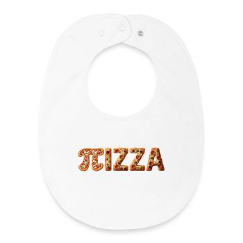 PIZZA Lettres en Croûte Colorée - Bavoir bébé bio - blanc - Devant