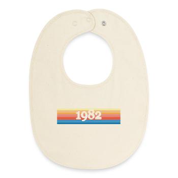 1982 - Bavoir bébé bio - écru doux - Devant