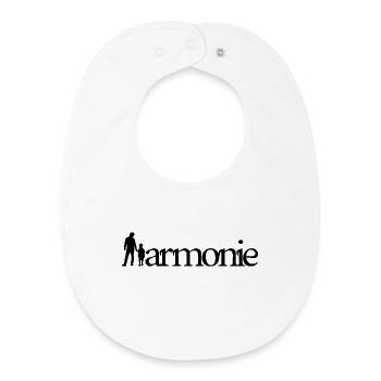 HARMONIE ! (famille, papa, maman, enfants) - Bavoir bébé bio - blanc - Devant