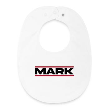Mark Geschenk  - Baby Organic Lätzchen - Weiß - Vorne