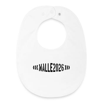 Malle 2026 - Bavoir bébé bio - blanc - Devant