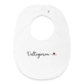 Voltigieren - Baby Organic Lätzchen - Weiß - Vorne
