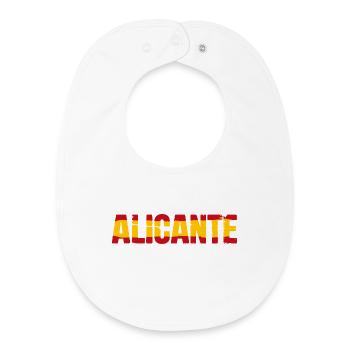 Alicante Flagge Spanien - Baby Organic Lätzchen - Weiß - Vorne