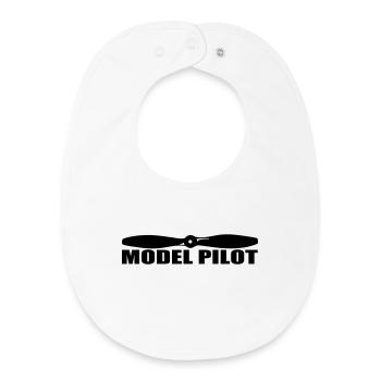 Modèle Pilot - Bavoir bébé bio - blanc - Devant