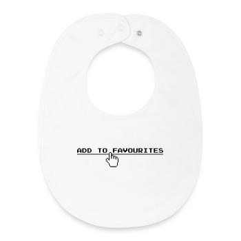 Ajouter aux favoris cliquez sur - Bavoir bébé bio - blanc - Devant