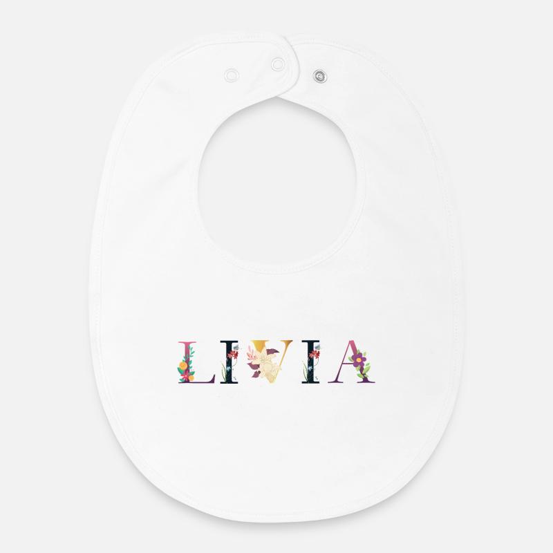 Livia - Bavoir bébé bio - blanc