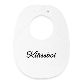 Klässbol noir - Bavoir bébé bio - blanc - Devant