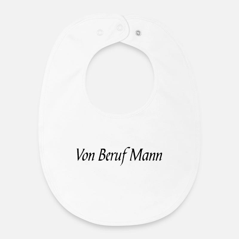 Occupation: Man - Baby Organic Bib - white
