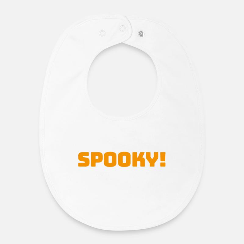 Spooky_Orange - Bavoir bébé bio - blanc