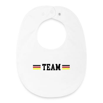 Drapeau de l’équipe Allemagne - Bavoir bébé bio - blanc - Devant