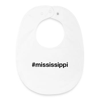 MISSISSIPPI Hashtag États-Unis - Bavoir bébé bio - blanc - Devant