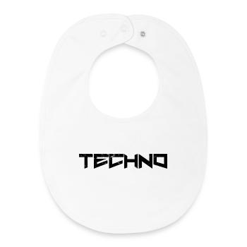 Techno - Baby Organic Lätzchen - Weiß - Vorne