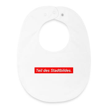 Partie de la déclaration Democracy Merz sur le paysage urbain - Bavoir bébé bio - blanc - Devant