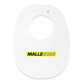 Malle 2026 - Bavoir bébé bio - blanc - Devant