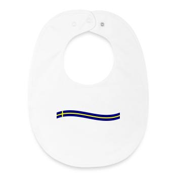 Icône du drapeau suédois - Bavoir bébé bio - blanc - Devant