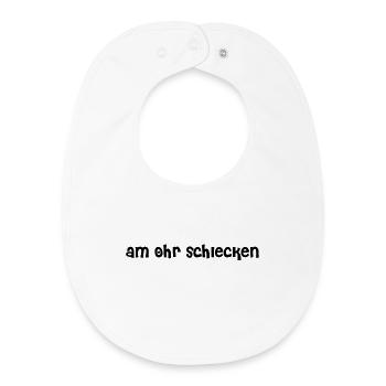 am Ohr schlecken - Baby Organic Lätzchen - Weiß - Vorne
