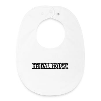 Maison tribale - Bavoir bébé bio - blanc - Devant
