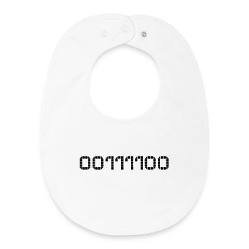 Binary notation - 60 - Baby Organic Bib - white - Front