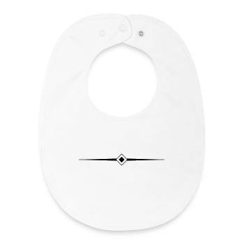 Line Dash Icon - Baby Organic Bib - white - Front