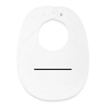 Coup de pinceau Ligne horizontale Design minimaliste - Bavoir bébé bio - blanc - Devant