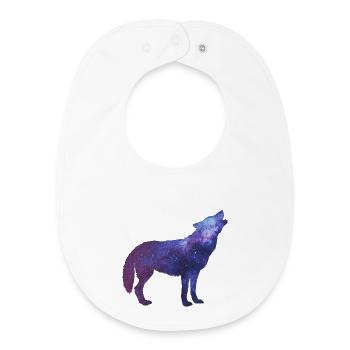 Starwolf Heulen - Baby Organic Lätzchen - Weiß - Vorne