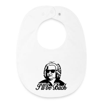 I'll be bach 2b - Baby Organic Bib - white - Front