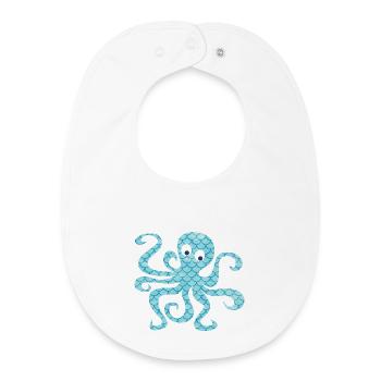Écailles de poulpe Poulpe Tentacule Sea Child - Bavoir bébé bio - blanc - Devant