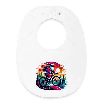 Santa VTT Néon - Bavoir bébé bio - blanc - Devant
