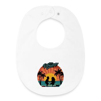 Guesthouse couple dancing happily sunset palm trees - Baby Organic Bib - white - Front