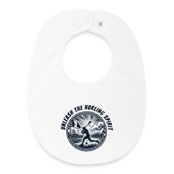 Unleash the Hurling spirit - Baby Organic Bib - white - Front