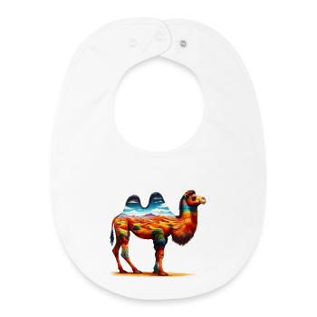 Camel - Baby Organic Bib - white - Front