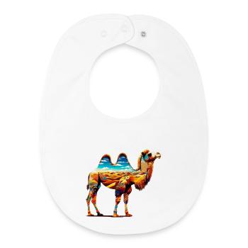 Camel - Baby Organic Bib - white - Front