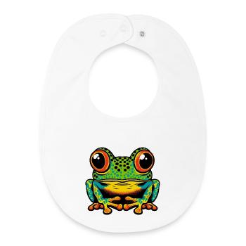 Frog - Baby Organic Bib - white - Front