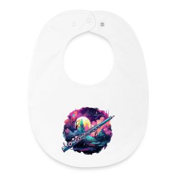Flute - Baby Organic Bib - white - Front