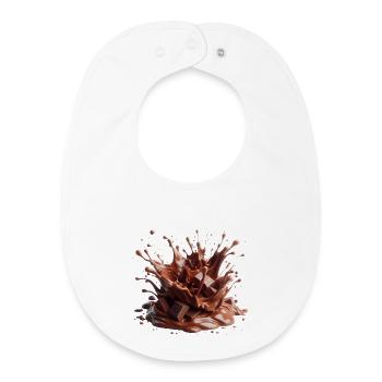 Chocolate eruption - Baby Organic Bib - white - Front