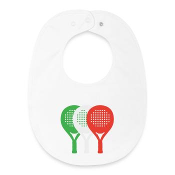 padel-italia2 - Baby Organic Bib - white - Front