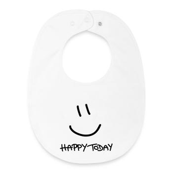 Happy Today - Baby Organic Lätzchen - Weiß - Vorne