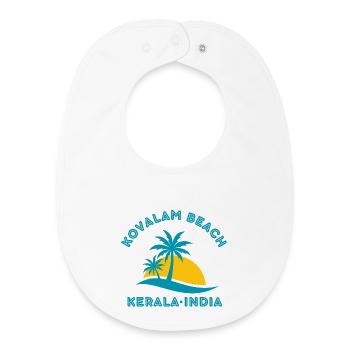 Kovalam Beach Kerala Sonnenuntergang - Baby Organic Lätzchen - Weiß - Vorne
