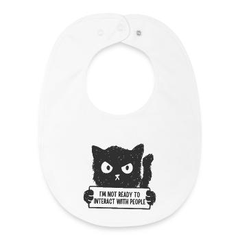 I'm Not Ready To Interact With People - Baby Organic Bib - white - Front