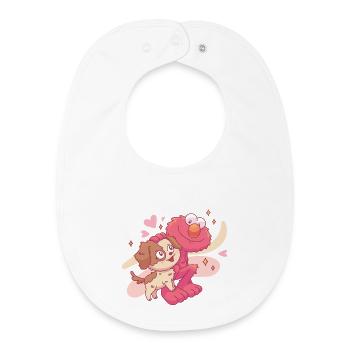 Sesame Street: Tango and Elmo together - Baby Organic Bib - white - Front