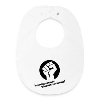 Vorwärts immer rückwärts nimmer v.1 - Baby Organic Lätzchen - Weiß - Vorne