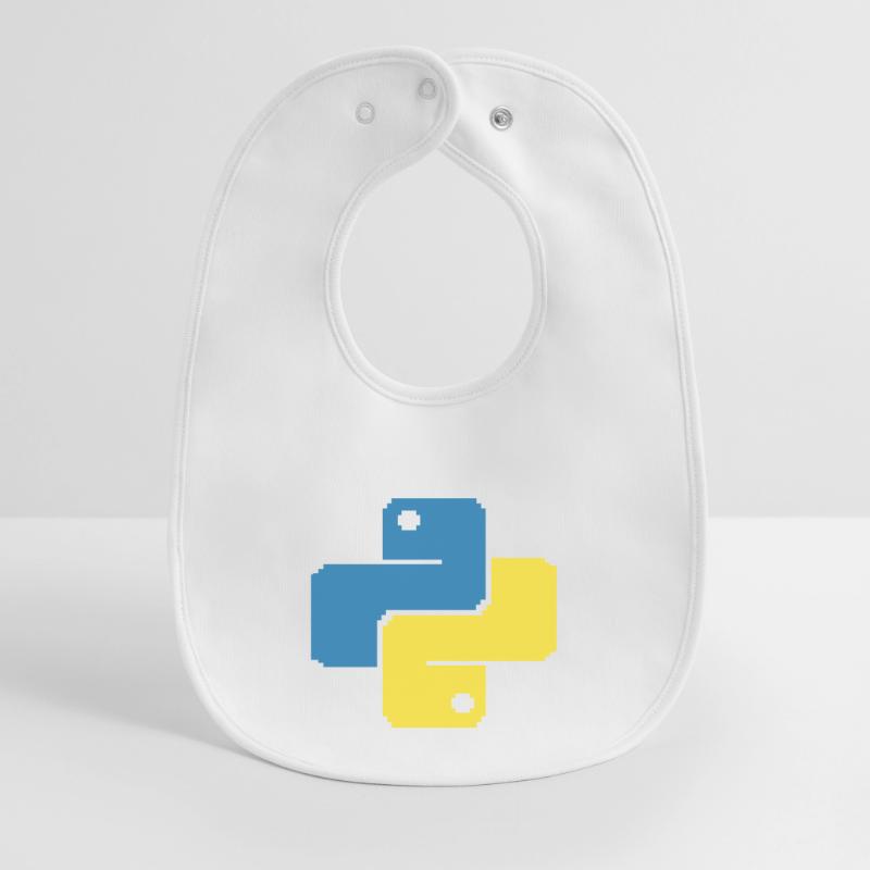 Python Pixelart Baby Organic Lätzchen