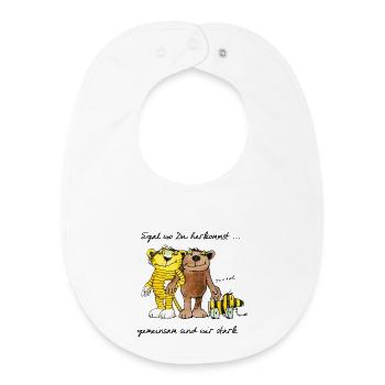 Janosch Ours Et Tigre Ensemble Forts - Bavoir bébé bio - blanc - Devant