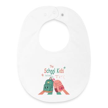 Retour à l’école - Bavoir bébé bio - blanc - Devant